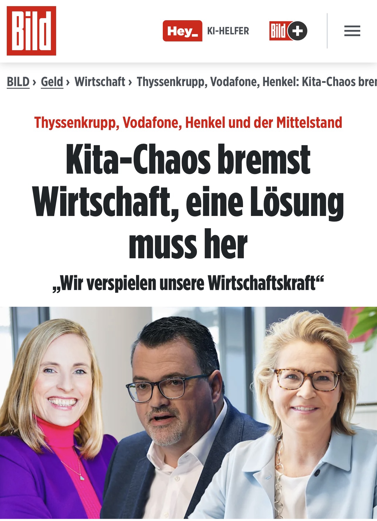 Kita – Herausforderung auch für Arbeitgeber